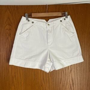 Liz Claiborne LizWear White High Waisted Shorts Vintage Y2K Size 12